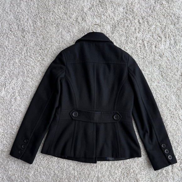 American Rag Cie 1984 Black Wool Blend Pea Coat Sz M - Picture 7 of 8